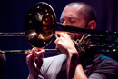 Photographie de Sébastien Van Hoey au trombone